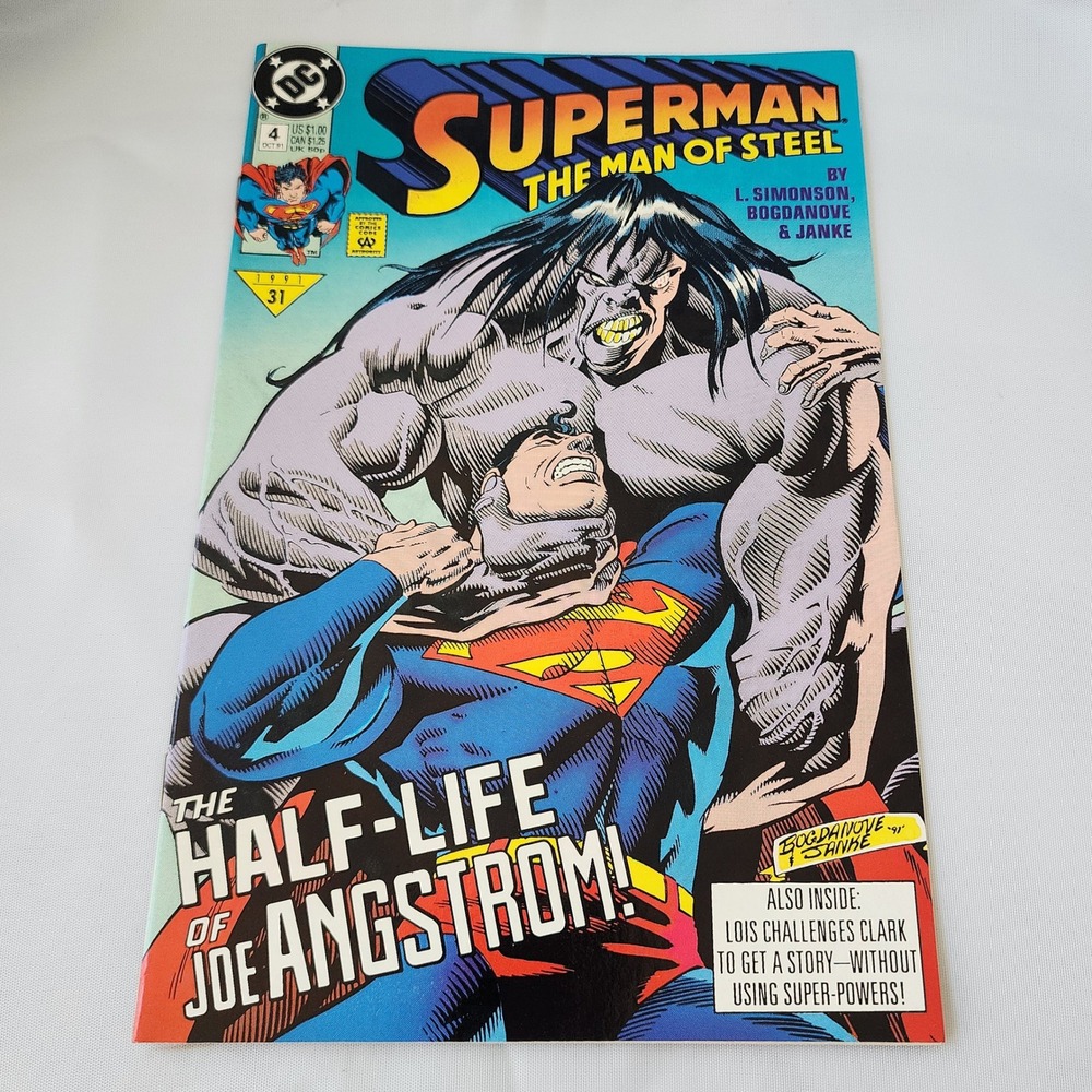 Superman The Man of Steel #4 Comic Book DC Comics 1991 Joe Angstrom